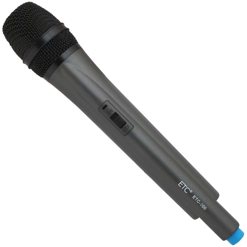 ETC-200 VHF TEKLİ KABLOSUZ EL MİKROFONU