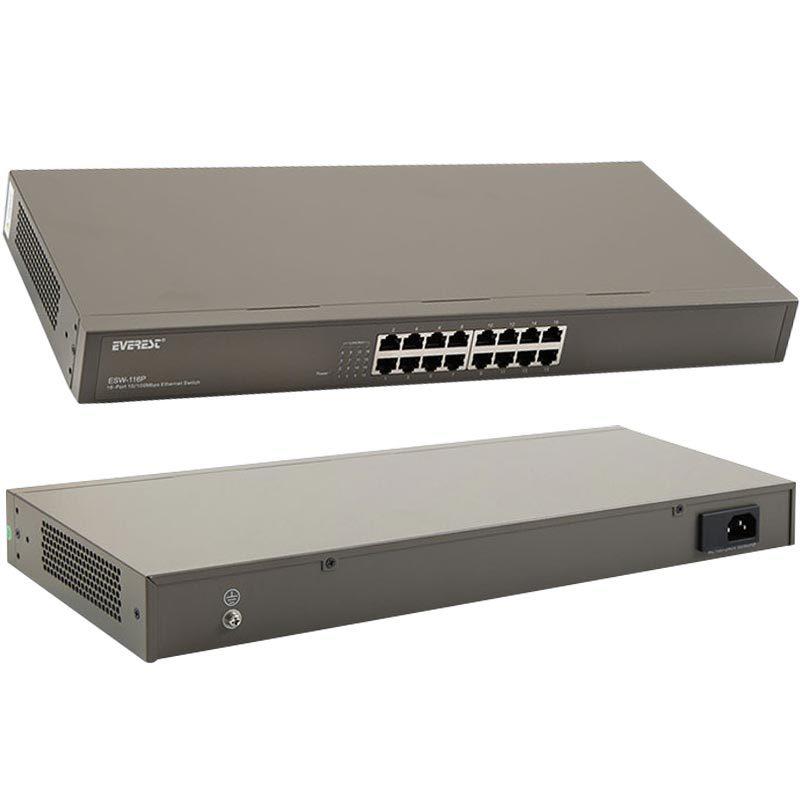EVEREST ESW-1016D 16 PORT 10/100 MBPS ETHERNET SWİTCH