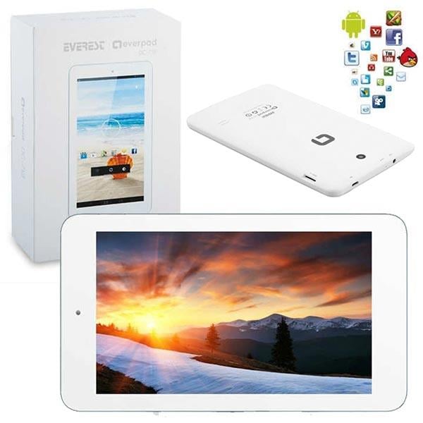 EVEREST EVERPAD DC-718 7 HD PANEL 1GB DDR3 1.5GHZ 8GB 0.3-2.0MP ÇİFT KAMERA BEYAZ ANDROID TABLET PC