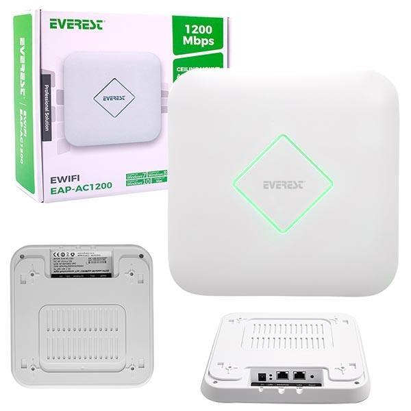 EVEREST EWIFI EAP-AC1200 1200 MBPS 11AC DUAL BAND TAVAN ACCESS POINT ROUTER