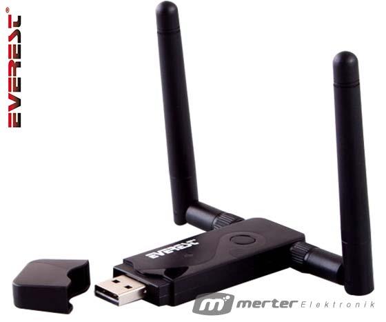 EVEREST EWN-813N 300MBPS ÇİFT BANTLI (5GHZ) USB KABLOSUZ ADAPTÖR