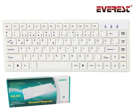 EVEREST KB-203 İNCE USB KLAVYE