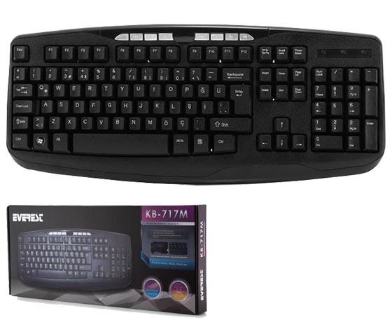 EVEREST KB-717M USB MULTİMEDYA Q KLAVYE