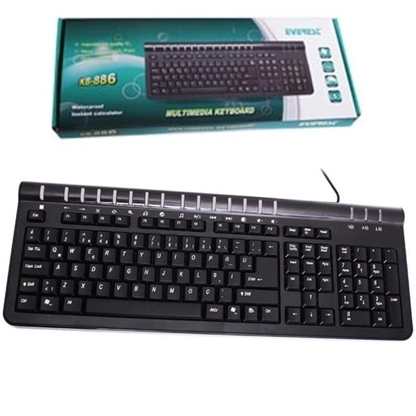 EVEREST KB-886 USB PIANO MULTİMEDYA SİYAH Q KLAVYE