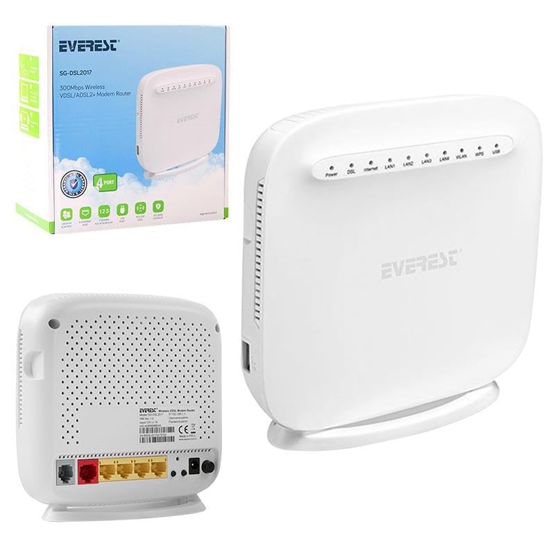 EVEREST SG-DSL2017 300 MBPS KABLOSUZ VDSL/ADSL2+ MODEM ROUTER