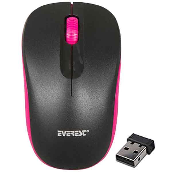 EVEREST SM-165 2.4 GHZ SİYAH-KIRMIZI KABLOSUZ MOUSE