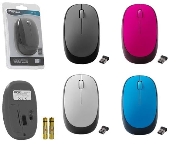 EVEREST SM-508 USB 2.4GHZ KABLOSUZ MOUSE (GRİ*SİYAH*BEYAZ*PEMBE*MAVİ)