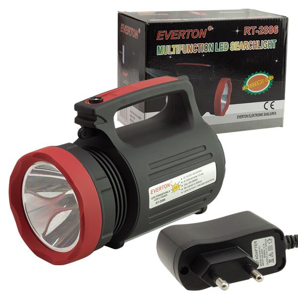 EVERTON RT-2886 USBLİ 5 WATT POWER LEDLİ 2 KM MESAFELİ EL FENERİ