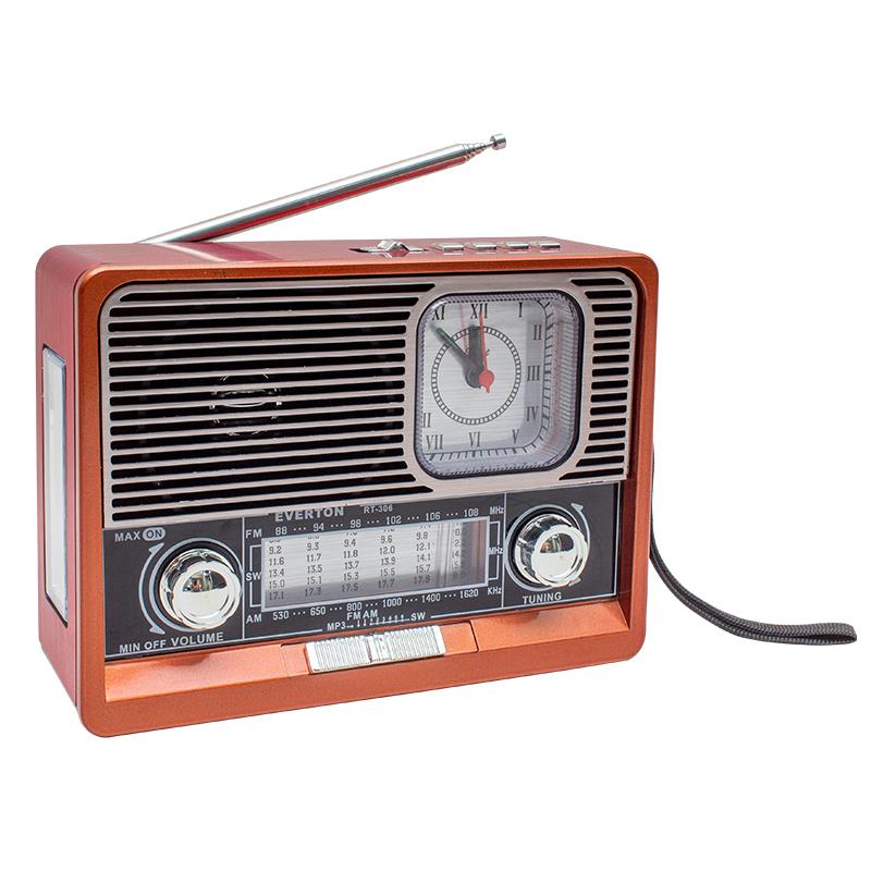 EVERTON RT-306BT USB/SD/FM/BLUETOOTH DESTEKLİ SAAT GÖSTERGELİ NOSTALJİK RADYO