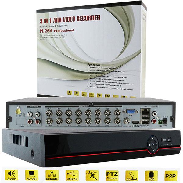 EZCOOL EZ-6216AHD 16 KANAL 6 SES 2 HDD 1080P DESTEKLİ AHD DVR KAYIT CİHAZI