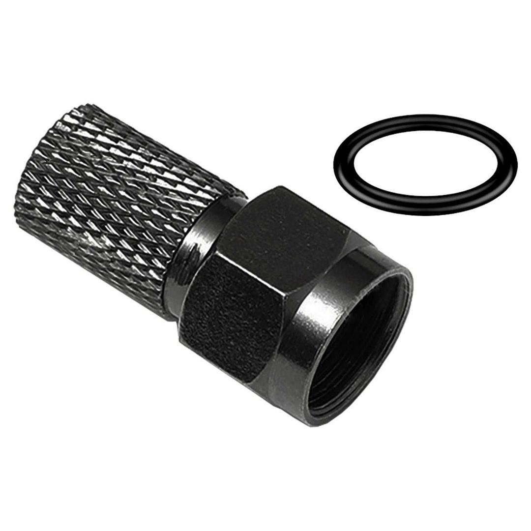 FULLY E-325 SİYAH CONTALI RG6/U6 22 MM 1.KALİTE F KONNEKTÖR (100'LÜ POŞET)