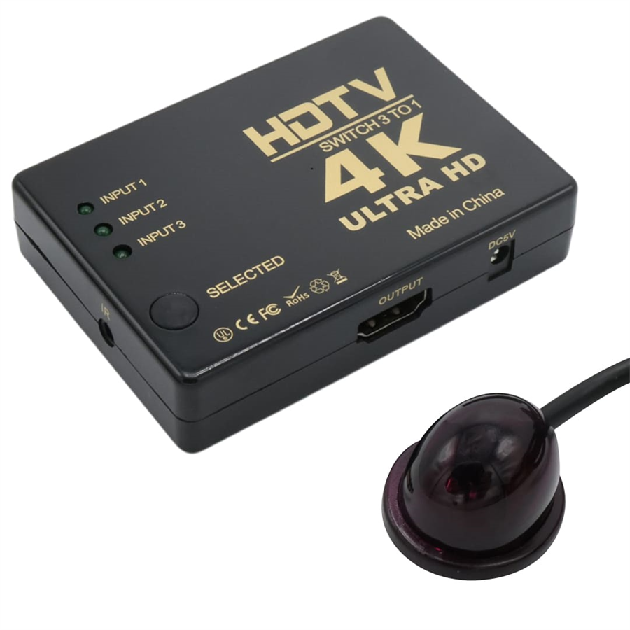 Fully G-538N 4K Ultra HD Destekli 3 Port Uzaktan Kumandalı HDMI Switch Çoğaltıcı Fiyatı - Merter Elektronik