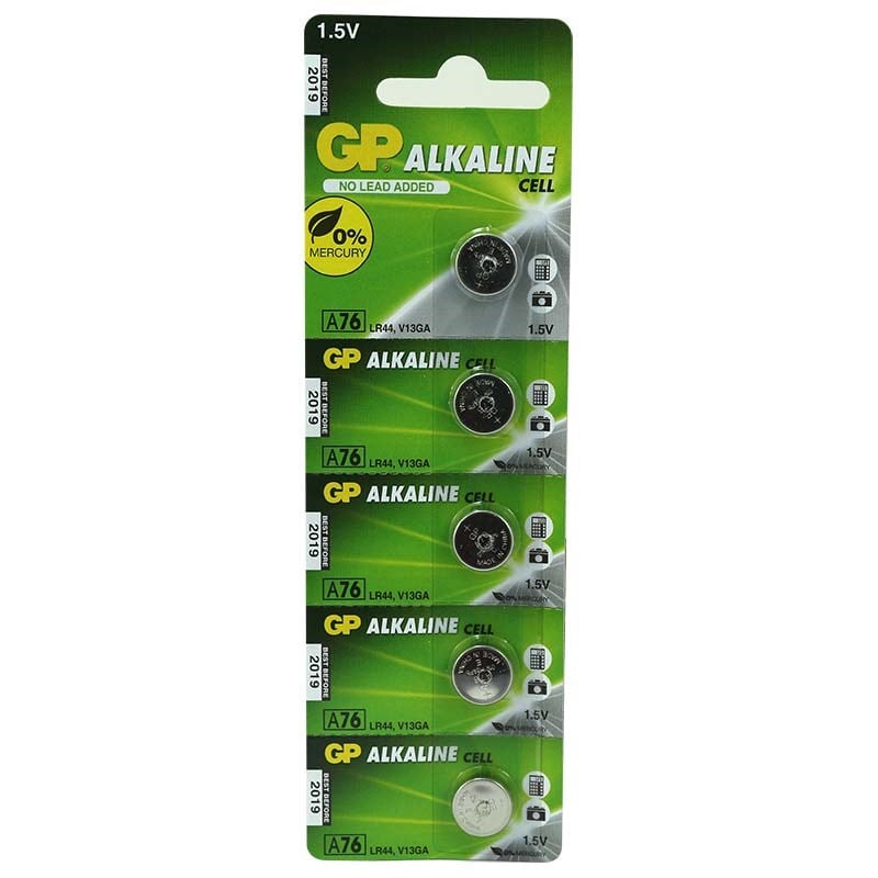 GP A76 LR44 KARTELA AG-13 PİL (5'Lİ PAKET)
