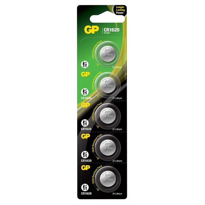GP CR1620 3 VOLT LİTYUM PİL (5'Lİ PAKET)