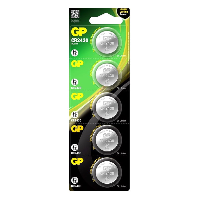 GP CR2430 3 VOLT LİTYUM PİL * CR 2430 - 2CPU5 (GPPBL2430054)(5'Lİ PAKET)