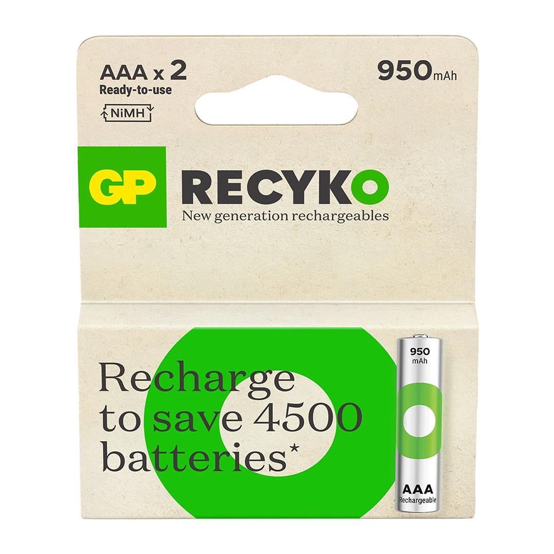 Gp Recyko 950 Mah R03 AAA Şarjlı 2'li Pil Fiyatı - Merter Elektronik