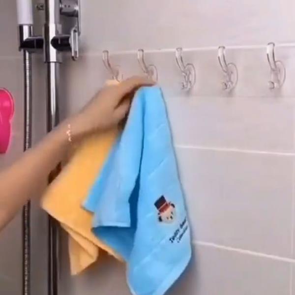 GÜÇLÜ YAPIŞKANLI 5Lİ ŞEFFAF BANYO MUTFAK ASKISI