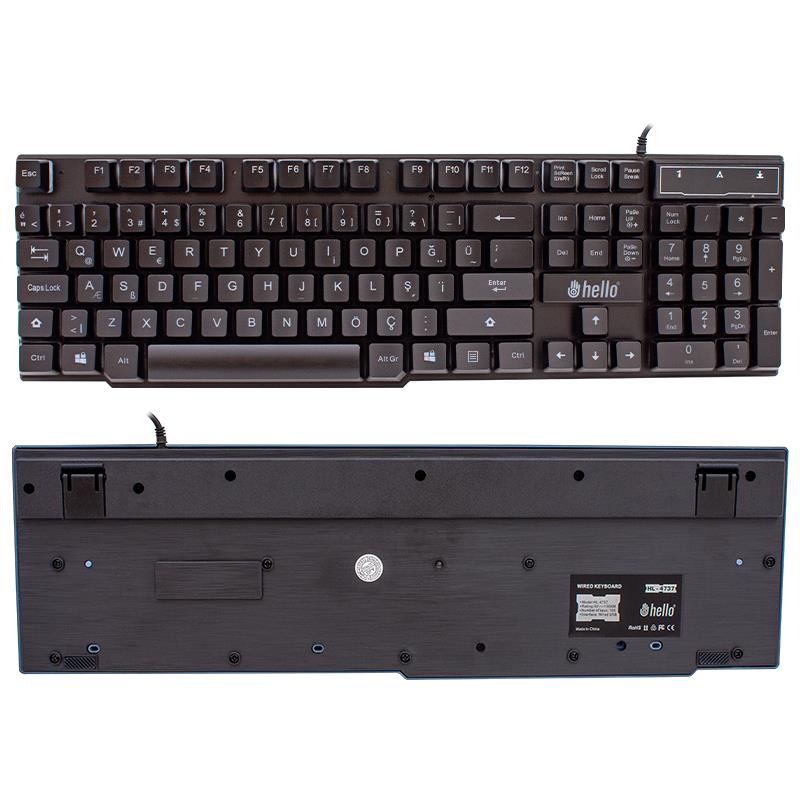 Hello HL-4737 Usb Kablolu Gökkuşağı Aydınlatmalı Oyuncu Gaming Q
