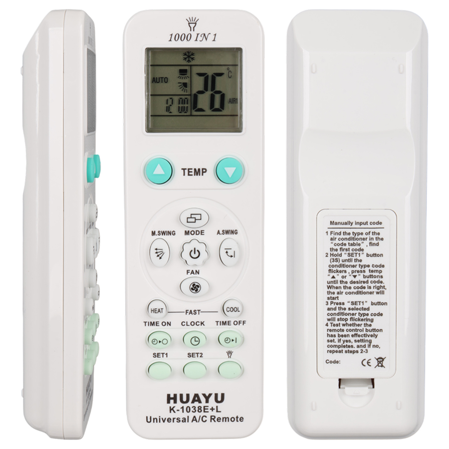 Huayu K-1038E+L  1000in1 Universal AC Akıllı Klima Kumandası Fiyatı - Merter Elektronik