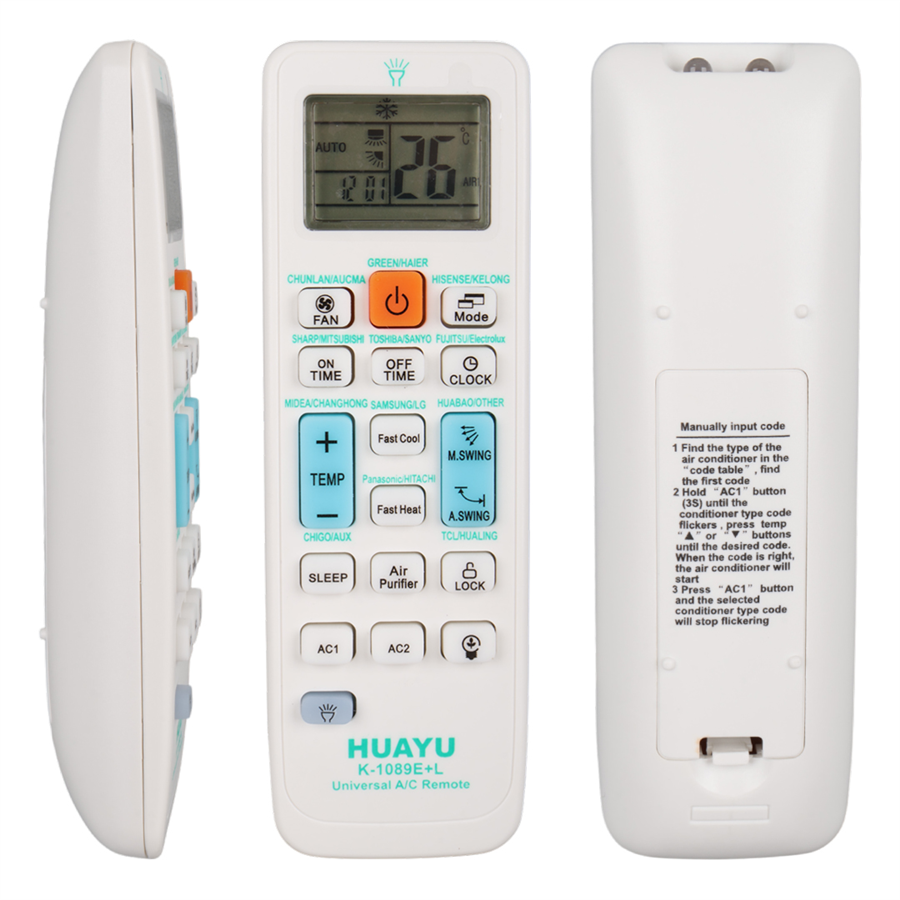 HUAYU KK K-1089E+L UNIVERSAL A/C AKILLI KLİMA KUMANDASI Fiyatı - Merter Elektronik
