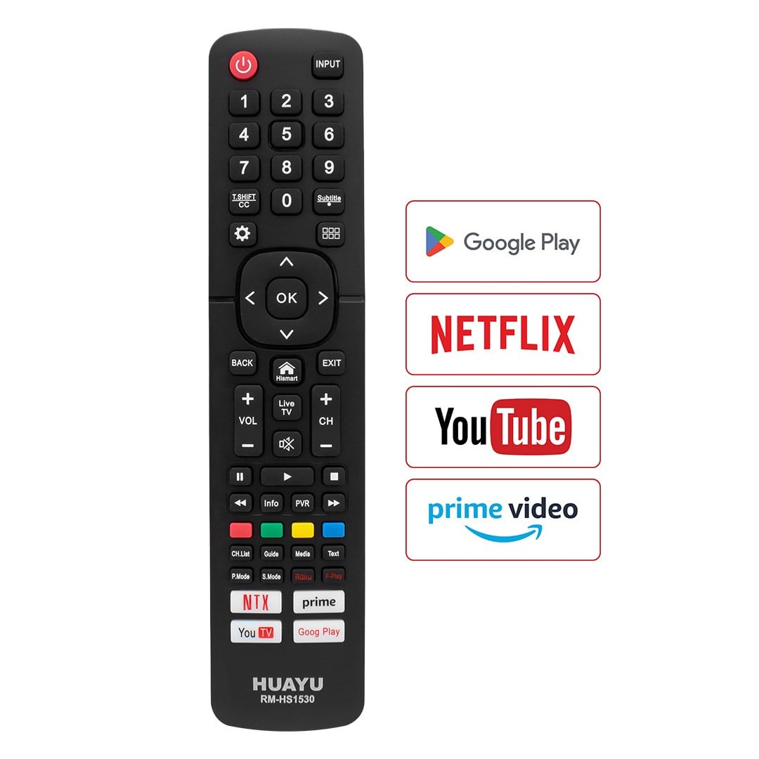 HUAYU KL HISENSE RM-HS1530 NETFLIX-YOUTUBE-PRIME VIDEO-GOOGLE PLAY TUŞLU UNIVERSAL LCD LED TV KUMANDA