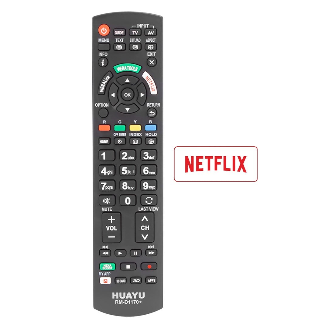 HUAYU KL RM-D1170+ PANASONIC NETFLIX TUŞLU 3D'Lİ LCD LED TV KUMANDA