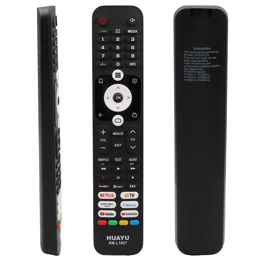 HUAYU KL RM-L1837 NETFLIX-YOUTUBE-PRIME VIDEO-YOUTUBE MUSİC TUŞLU HAIER LCD LED TV KUMANDA Fiyatı - Merter Elektronik