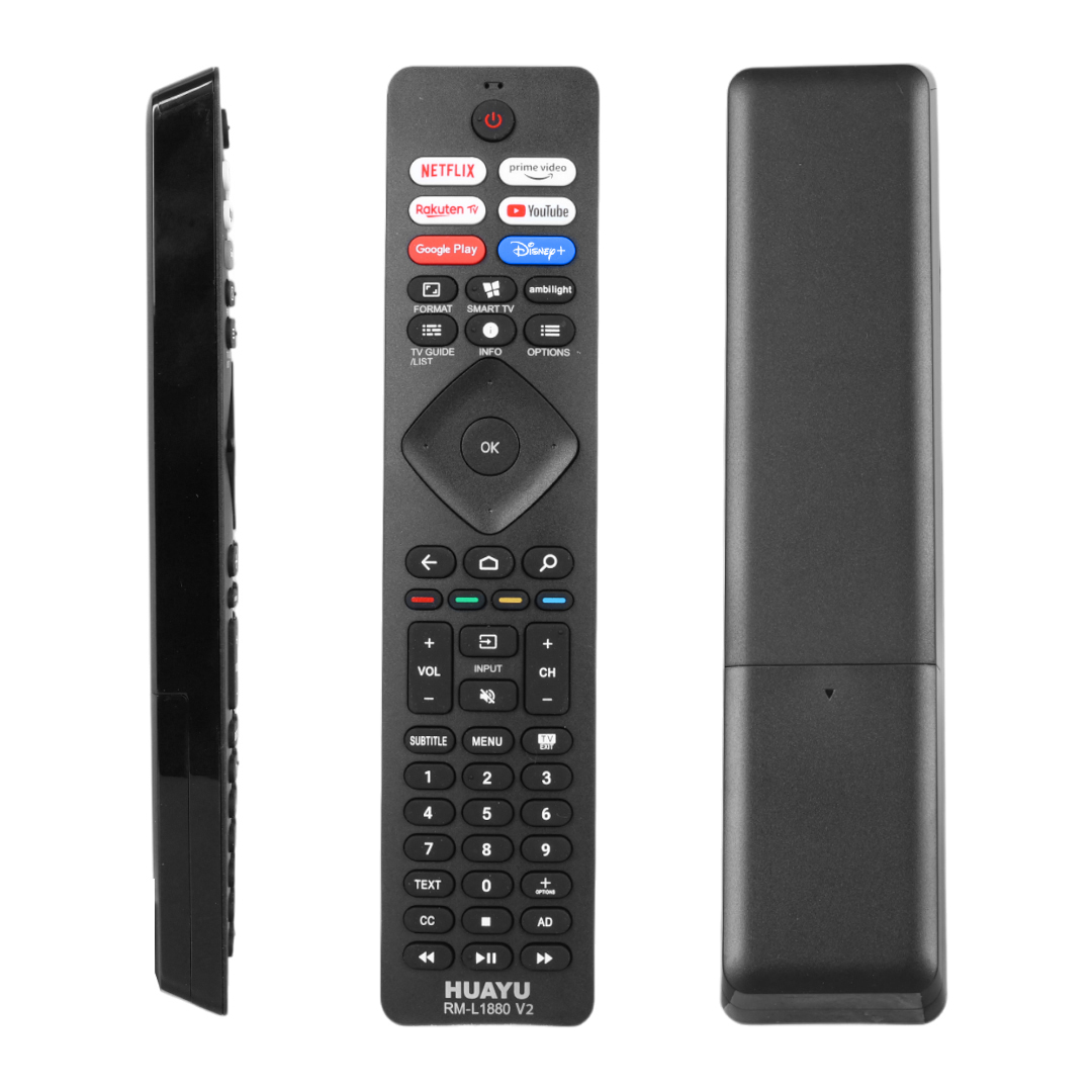 Huayu RM-L1880 Philips Netflix-Prime Video-Rakuten Tv-Google Play-Vudu-Youtube Tuşlu Led Tv Kumanda Fiyatı - Merter Elektronik