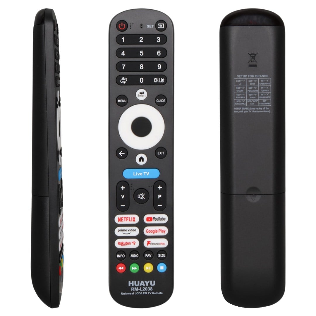 HUAYU RM-L2038 NETFLIX-YOUTUBE-DISNEY-PRIME VIDEO TUŞLU LCD-LED TV KUMANDA Fiyatı - Merter Elektronik