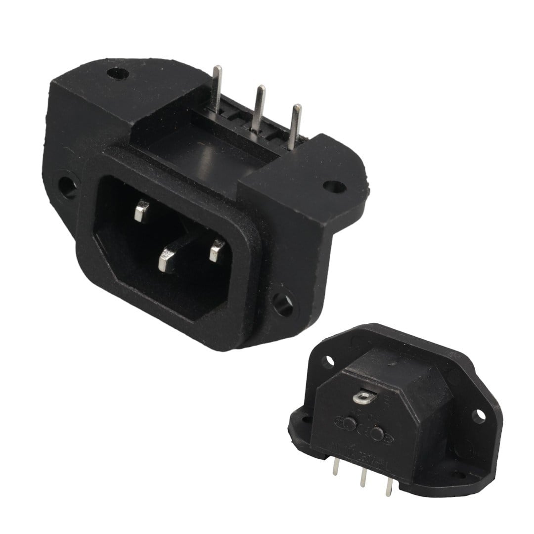 IC-212C C14 POWER SOKET ERKEK KULAKLI 90'C PCB