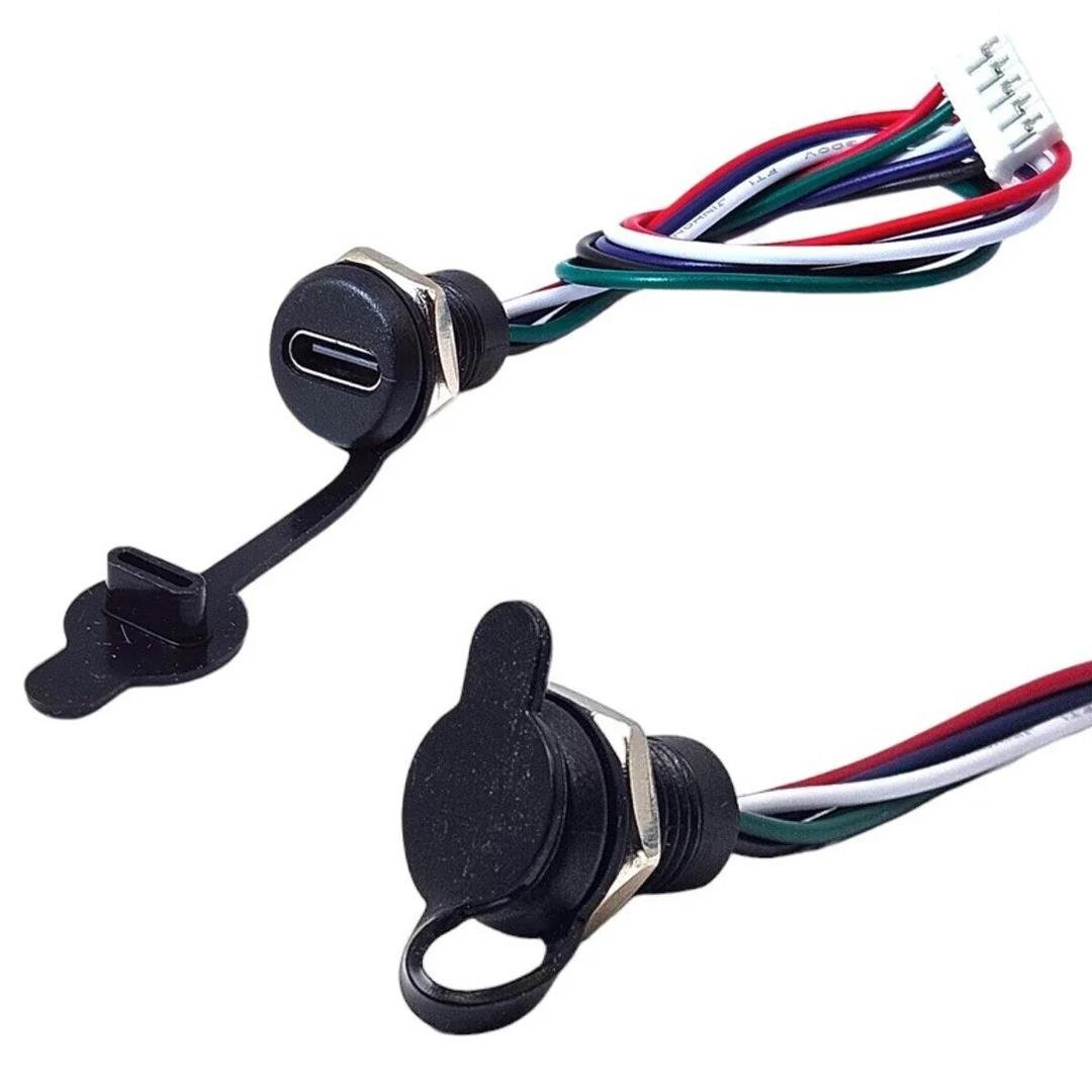 IC-266T-2 PANO TİP TYPE-C ŞASE DİŞİ 5P ŞARJ VE DATA BAĞLANTI MODÜLÜ