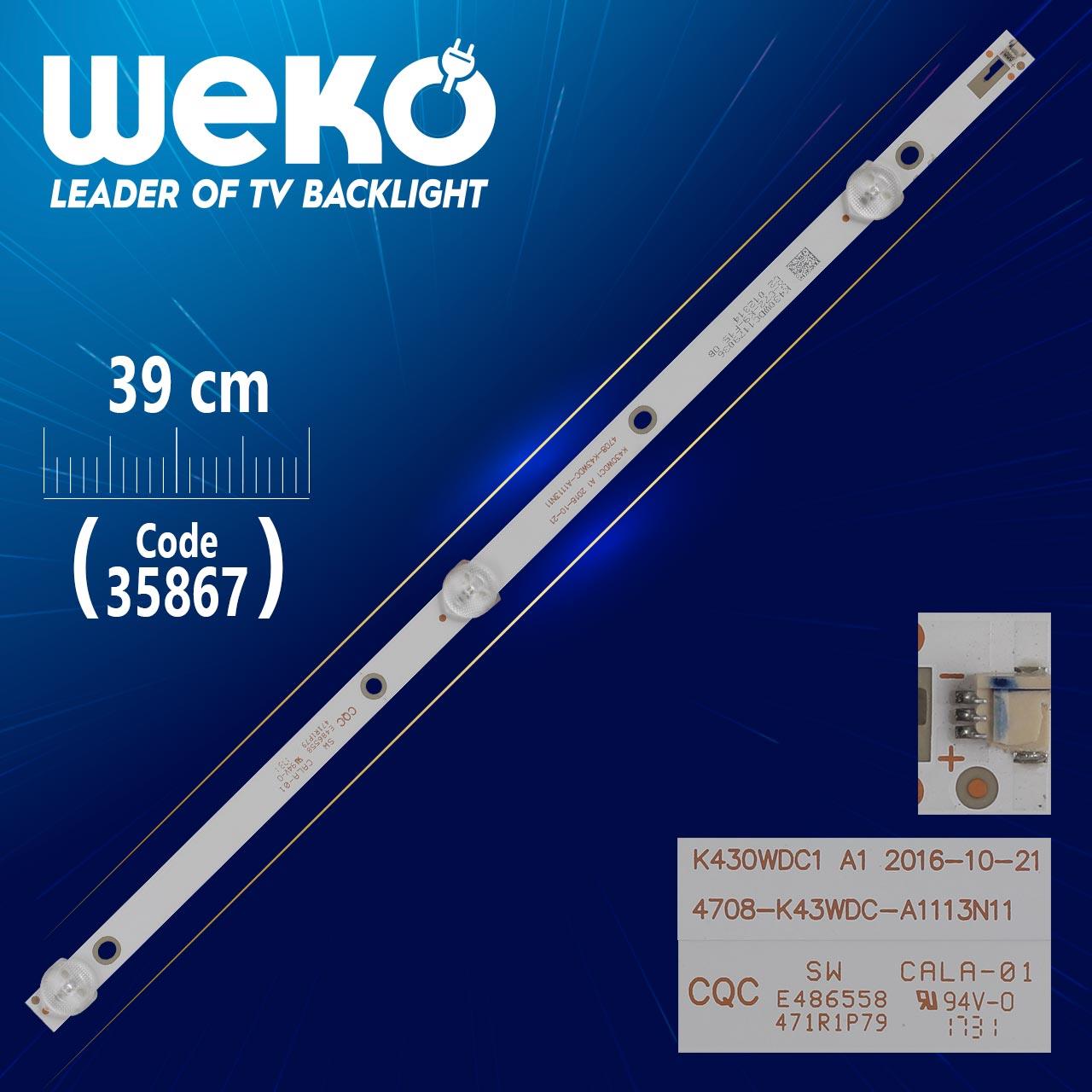 K430WDC1 A1 - 4708-K43WDC-A1113N11 - 39 CM 3 LEDLİ - (WK-1329)