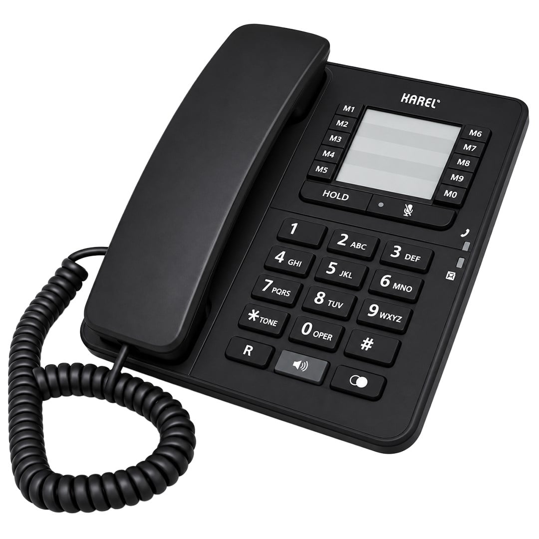 KAREL TM-142 KABLOLU EKRANSIZ SİYAH MASAÜSTÜ TELEFON Fiyatı - Merter Elektronik