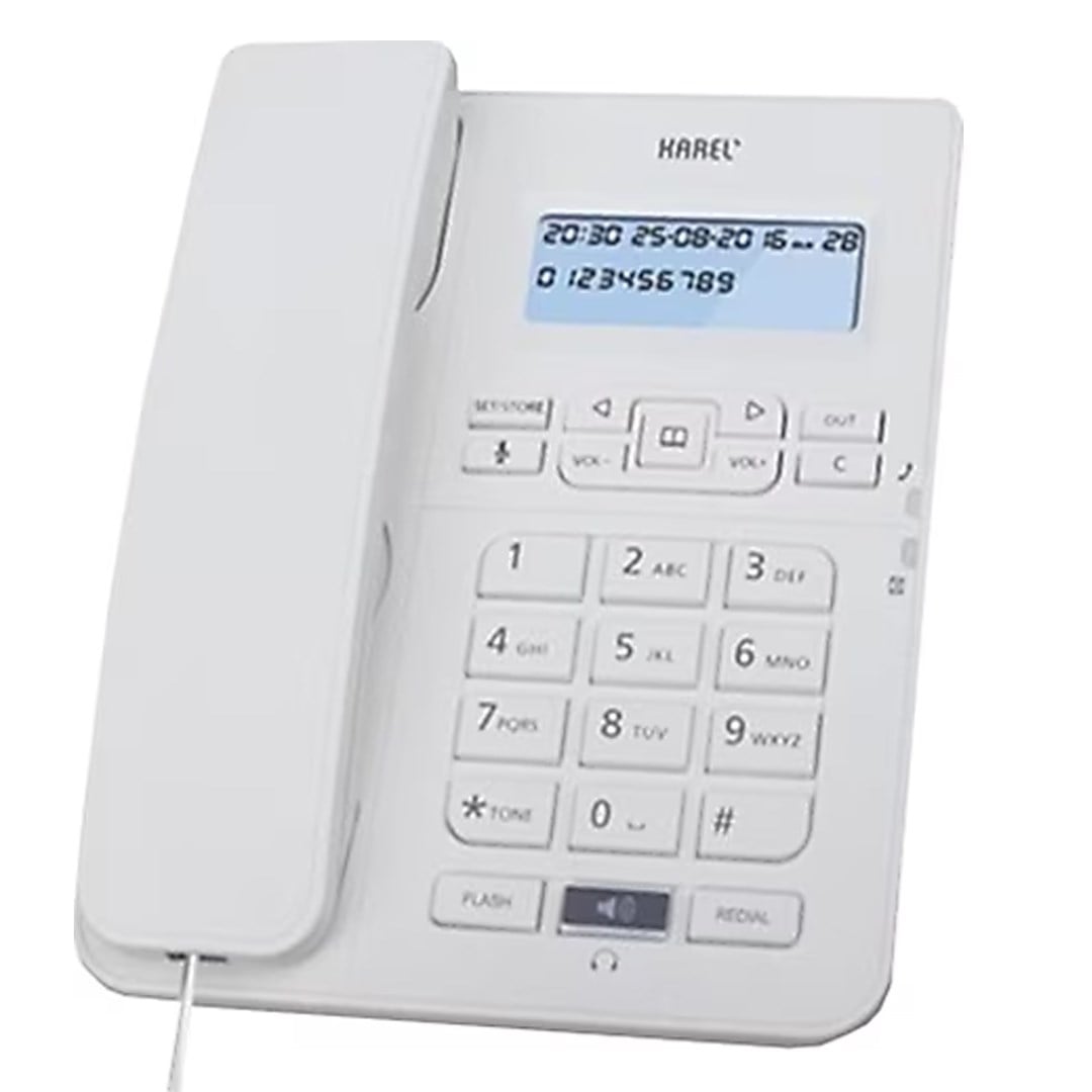 KAREL TM-145 KABLOLU EKRANLI KREM MASAÜSTÜ TELEFON