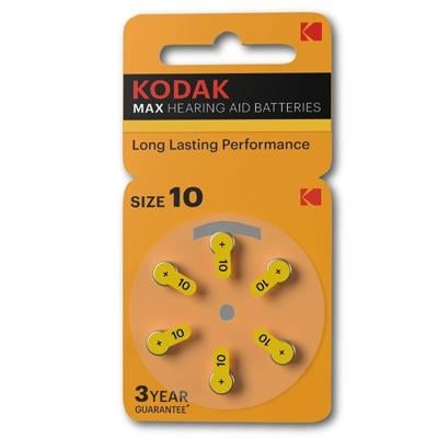KODAK 10 NO KULAKLIK PİLİ (6LI PAKET)