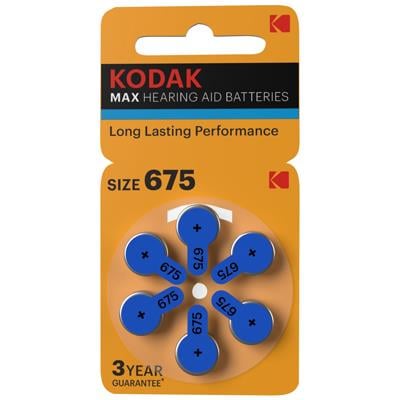 KODAK 675 NO KULAKLIK PİLİ (6LI PAKET)
