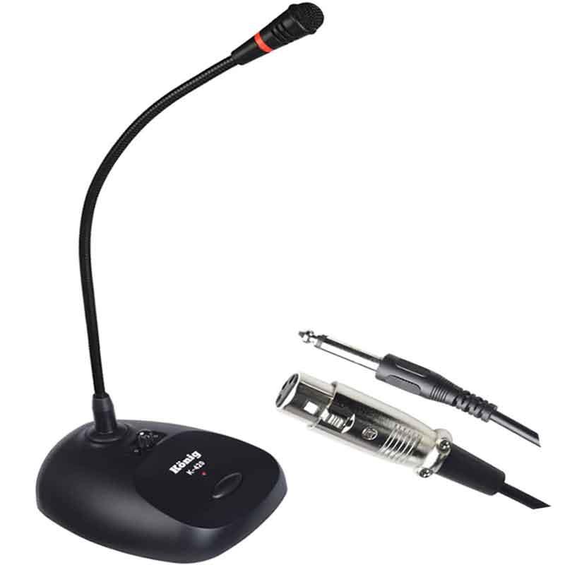 KÖNİG K-420 VOLUME KONTROLLÜ KÜRSÜ MİKROFONU