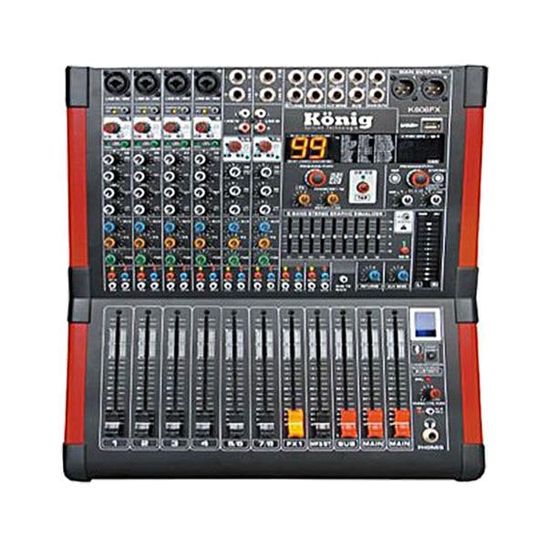 KÖNİG K-808 FX 8 KANAL USB/SD/BLUETOOTH DESTEKLİ DECK MIXER