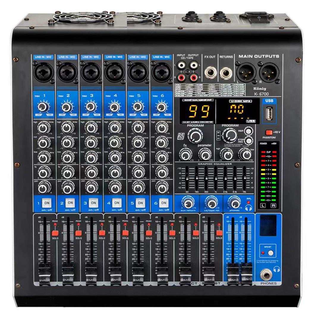KÖNİG KA-6700 2X350 WATT BLUETOOTH  KANAL POWER MİXER