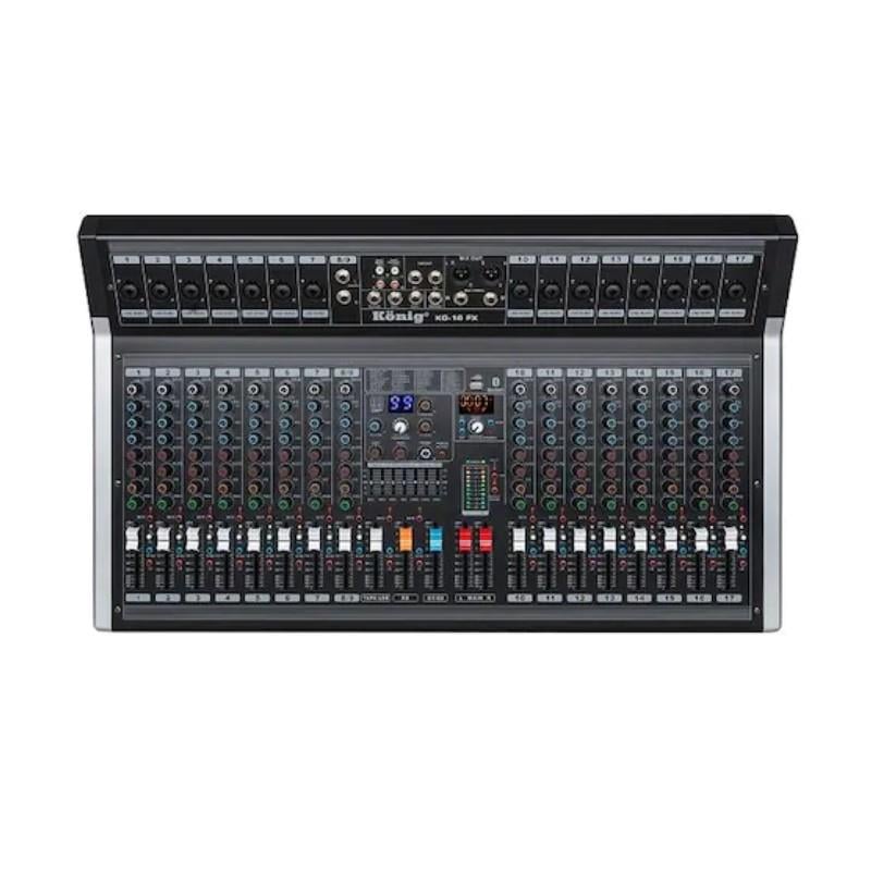 KÖNİG KG-16FX USB/BLUETOOTH DESTEKLİ 17 KANAL DIAMOND SERİSİ DECK MIXER