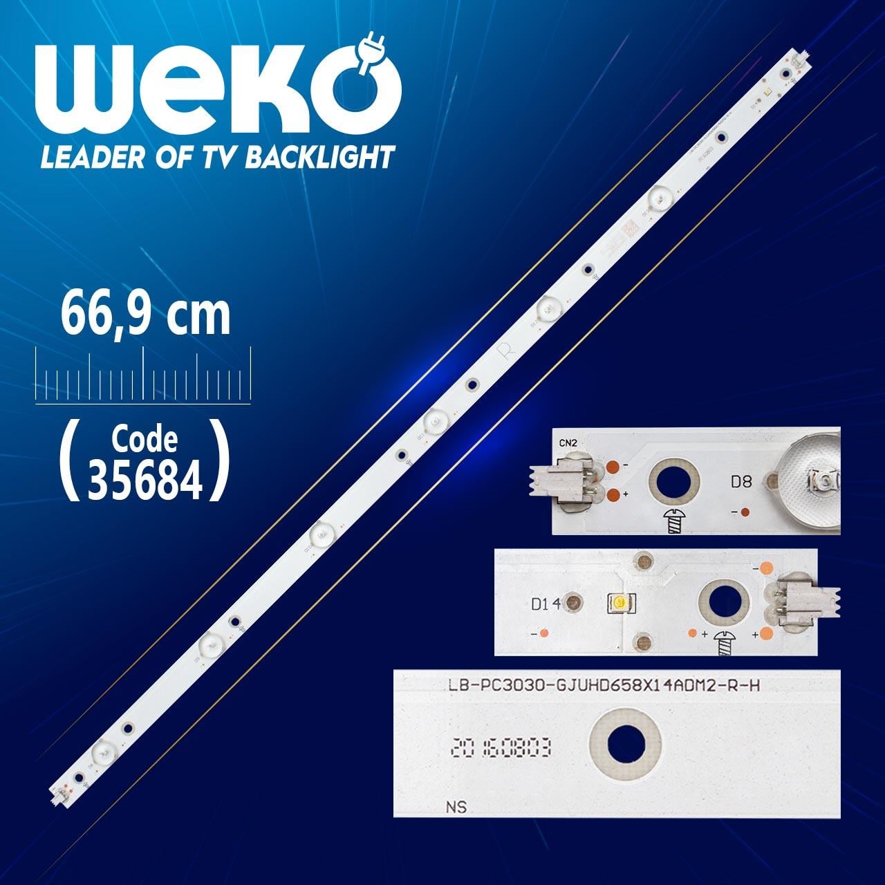 LB-PC3030-GJUHD658X14ADM2-R-H - 7 LEDLİ 66.9 CM - (WK-1161)