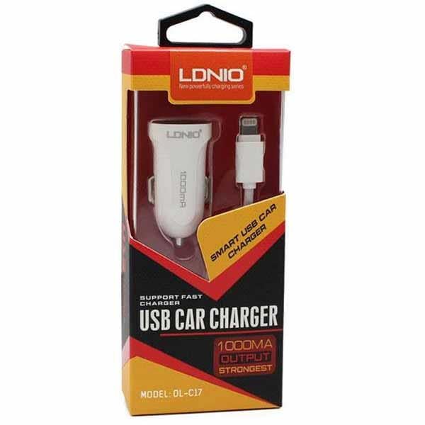 LDNIO DL-C17I USB 1 PORT 5 VOLT 1 AMPER IPHONE KABLOLU ÇAKMAK ARAÇ ŞARJI