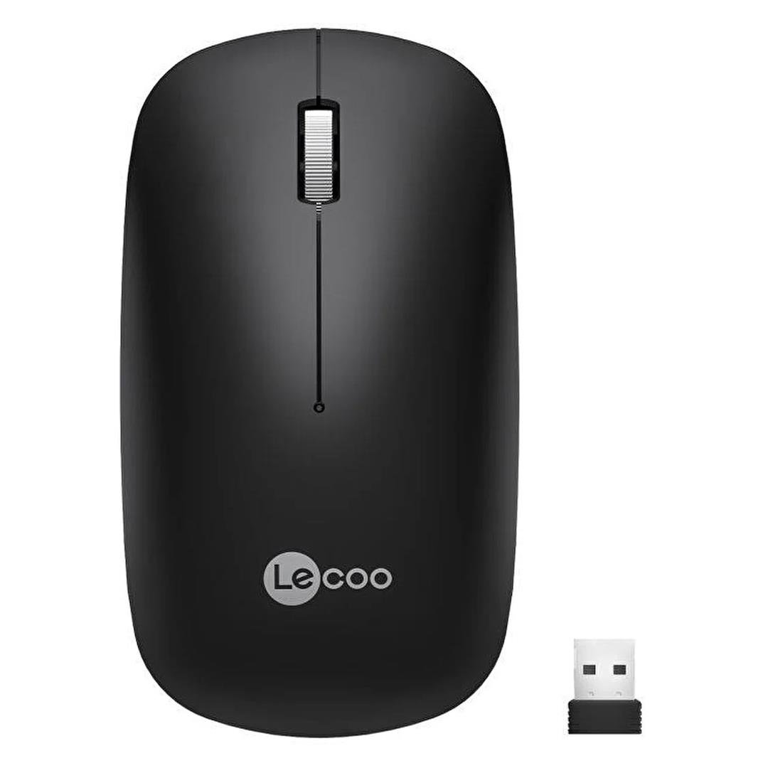 LECOO WS214 KABLOSUZ 1200 DPI 3 TUŞLU SİYAH OPTİK MOUSE