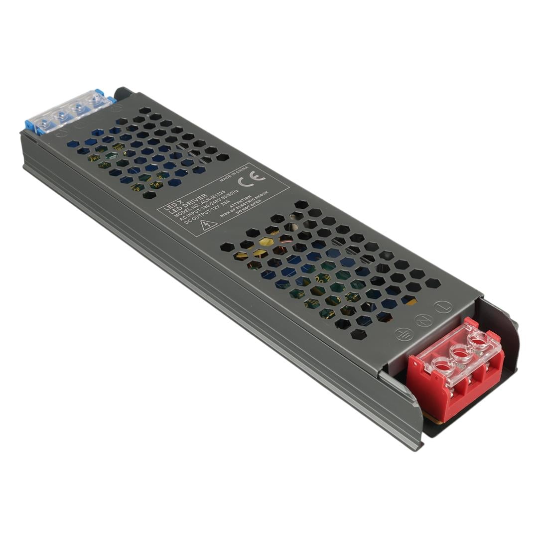 LEDX 12 VOLT 25 AMPER 208X50X23 MM ULTRA SLIM METAL KASA ADAPTÖR