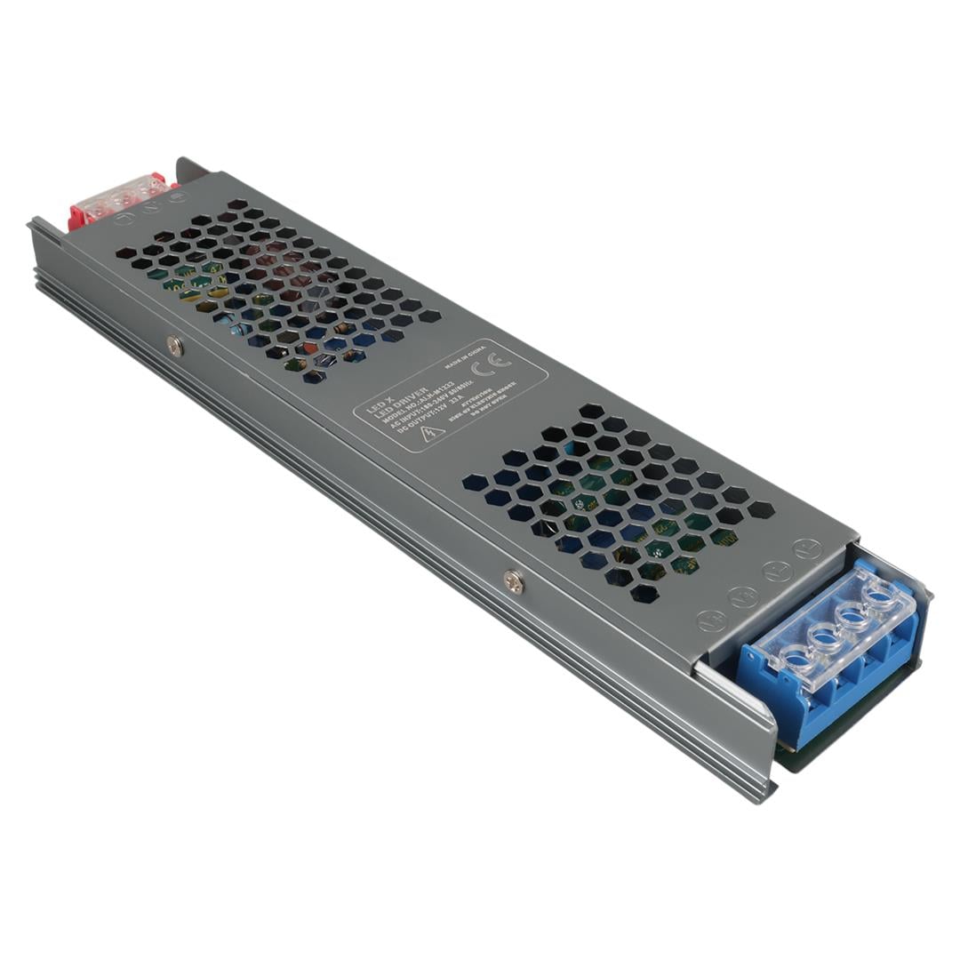 LEDX 12 VOLT 33 AMPER 238X50X23 MM ULTRA SLIM METAL KASA ADAPTÖR
