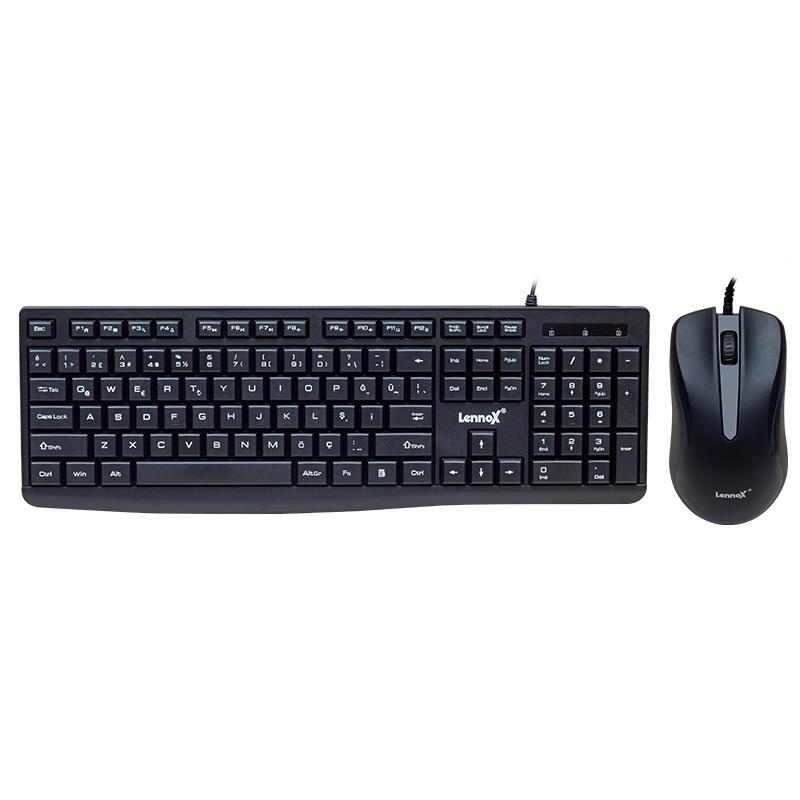 LENNOX LX-813S KABLOLU KLAVYE+MOUSE SET
