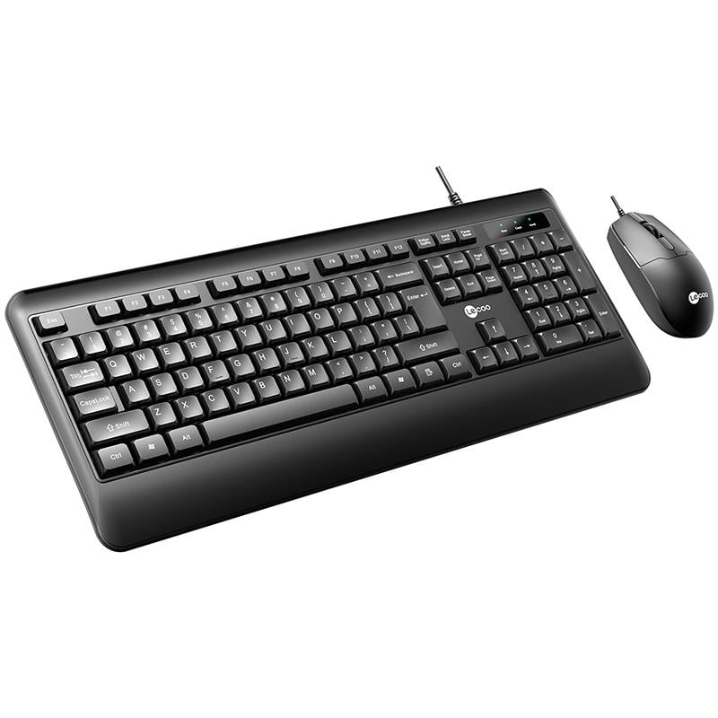LENOVO LECOO CM104 USB KABLOLU İNCE TASARIM SİYAH Q KLAVYE   MOUSE SET