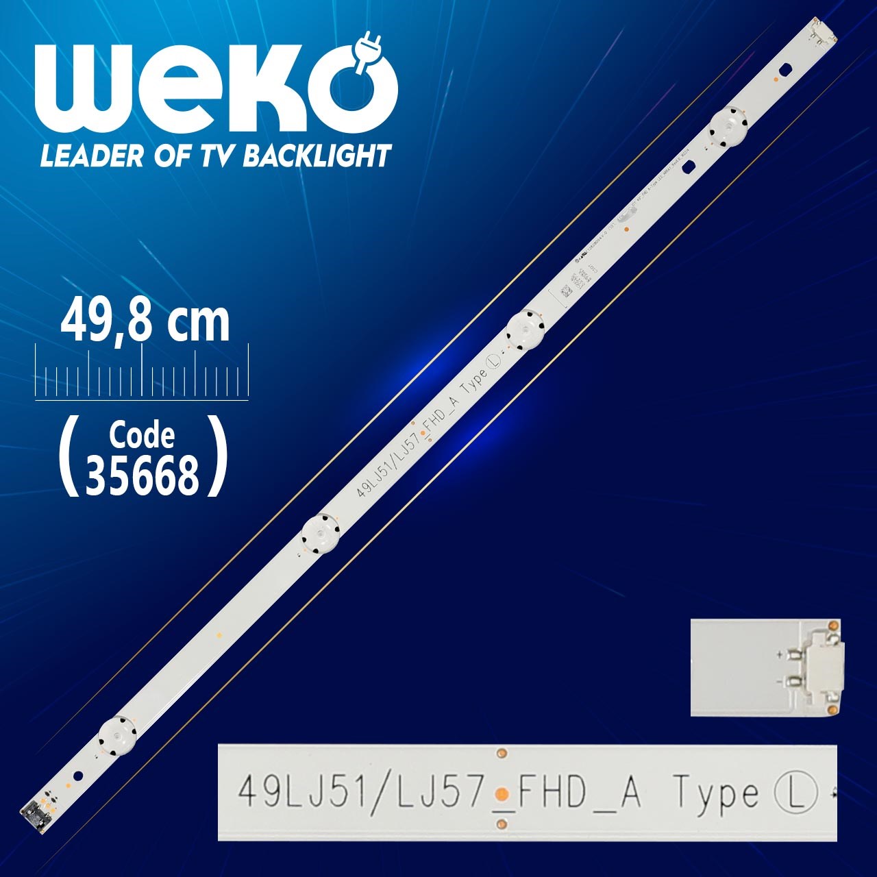 LG INNOTEK 17Y 49''_FHD A-TYPE LED_ARRAY_REV0.0_160314 - 49.8 CM 4 LEDLİ - (WK-1147)