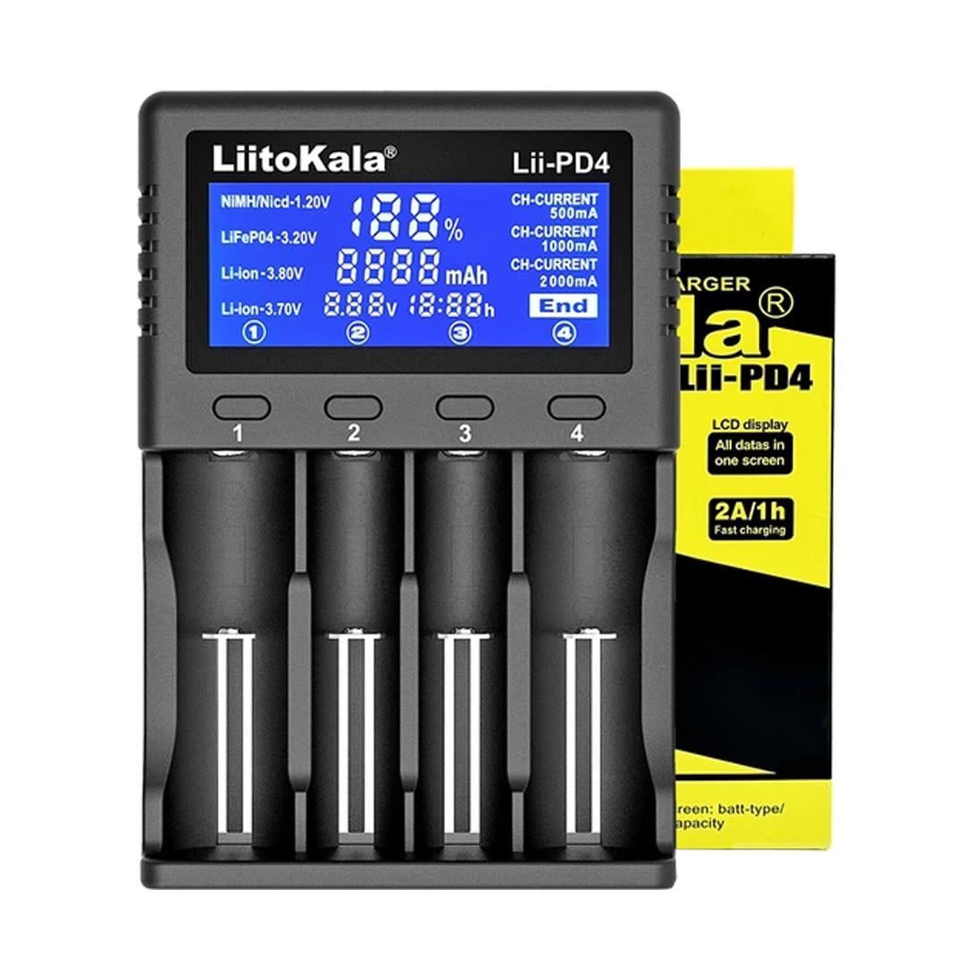 LIITOKALA LII-PD4 UNİVERSAL AA/AAA/18650/14500/123A AKILLI DÖRTLÜ PİL ŞARJ CİHAZI ALETİ