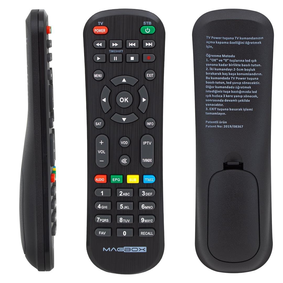 RIOSAT (11769)UYDU KUMANDA MAGBOX ORBİT MARGINAL BRAWOO WELLBOX HD IPTV VOD TUŞLU SLİM